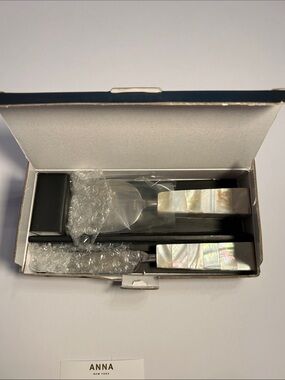Lux Mother  of Pearl cheese knives - set of 2 NIB!